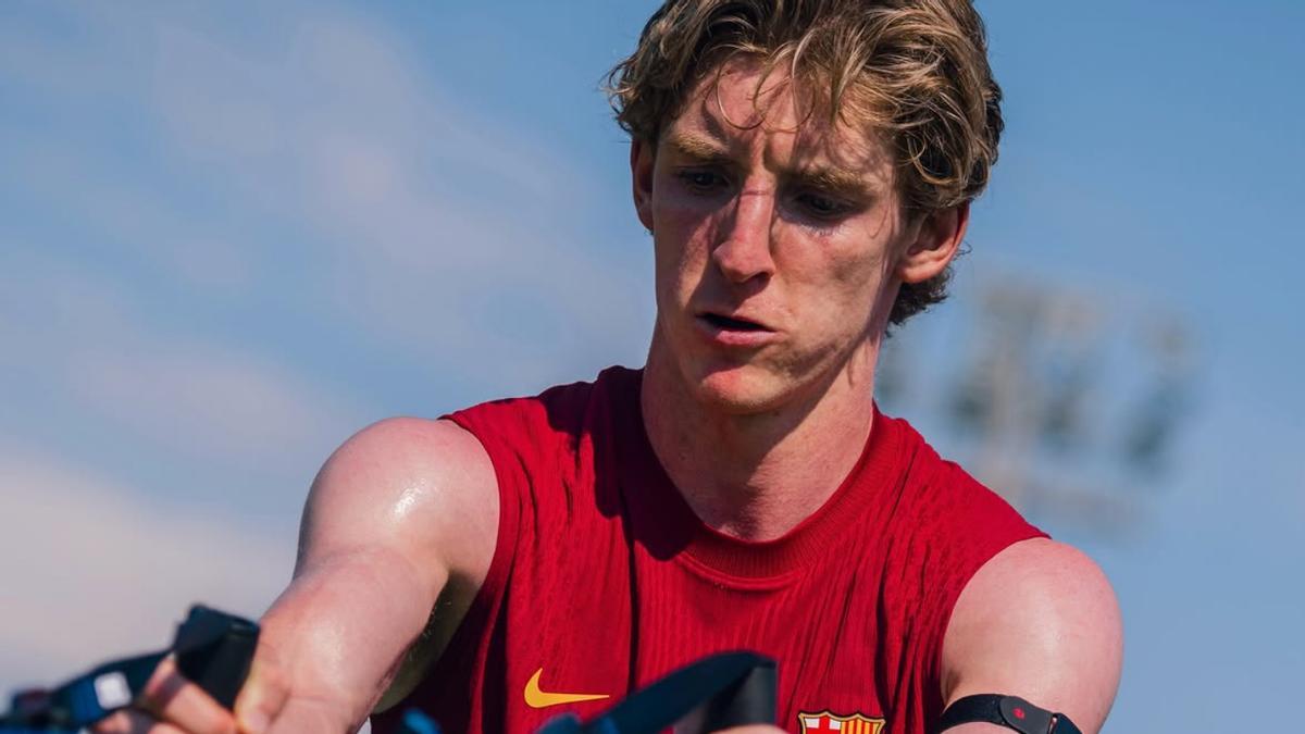 Anthony Gordon ya trabaja en la Ciutat Esportiva