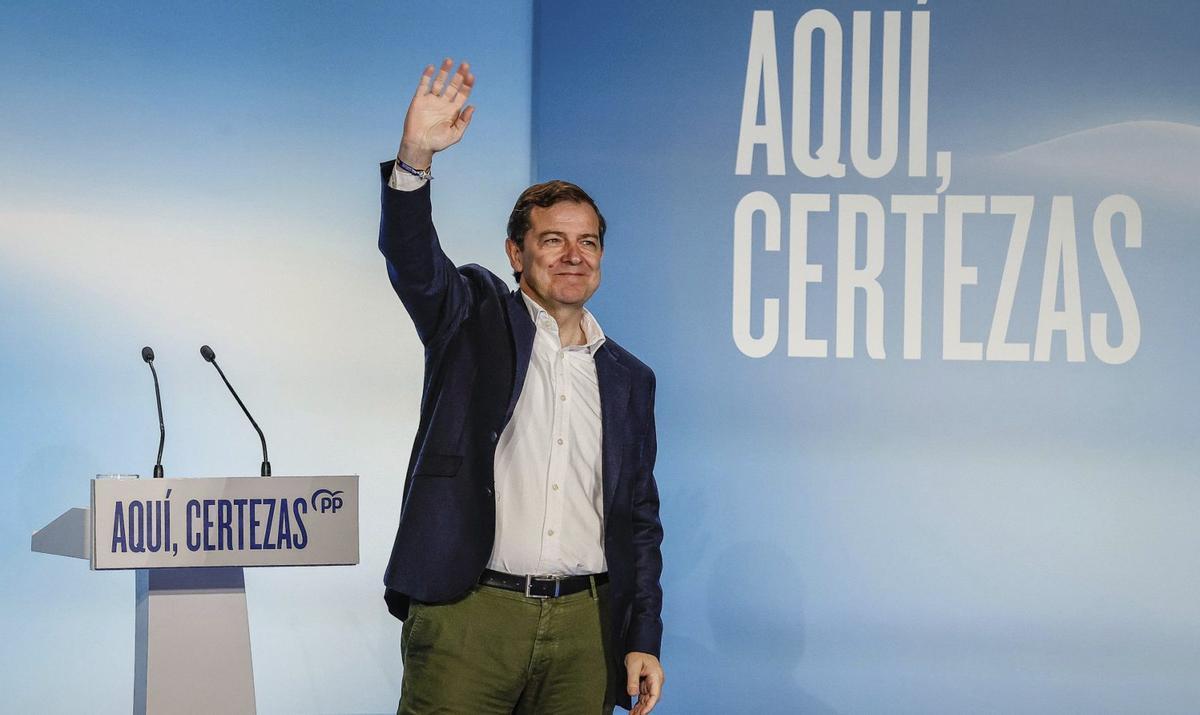 Alfonso Fernández Mañueco en un acto electoral en Burgos. | EUROPA PRESS