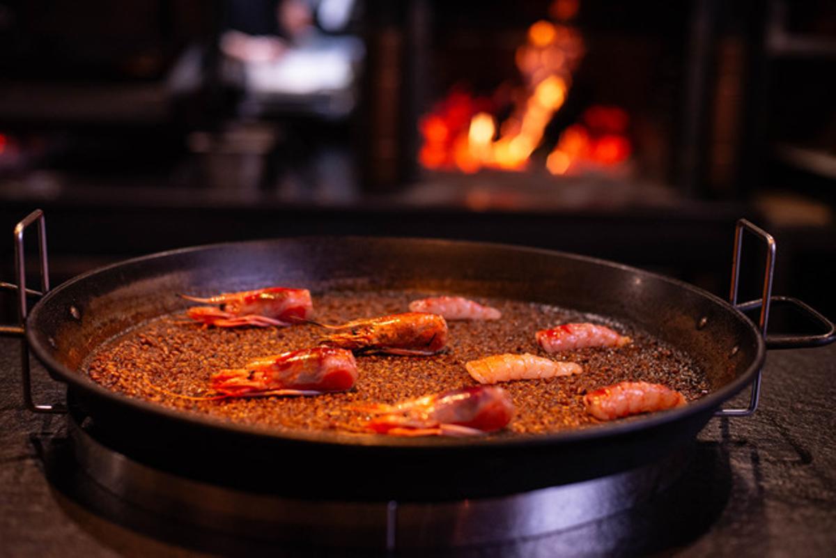 Arroz de gamba roja a la leña.