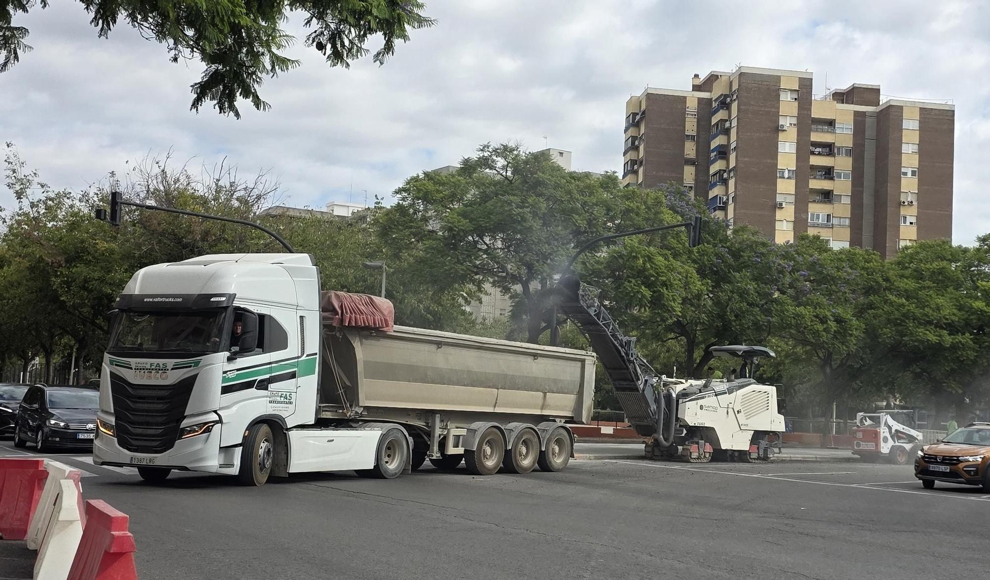 Obras masivas de carriles bici en Patraix y Jesús