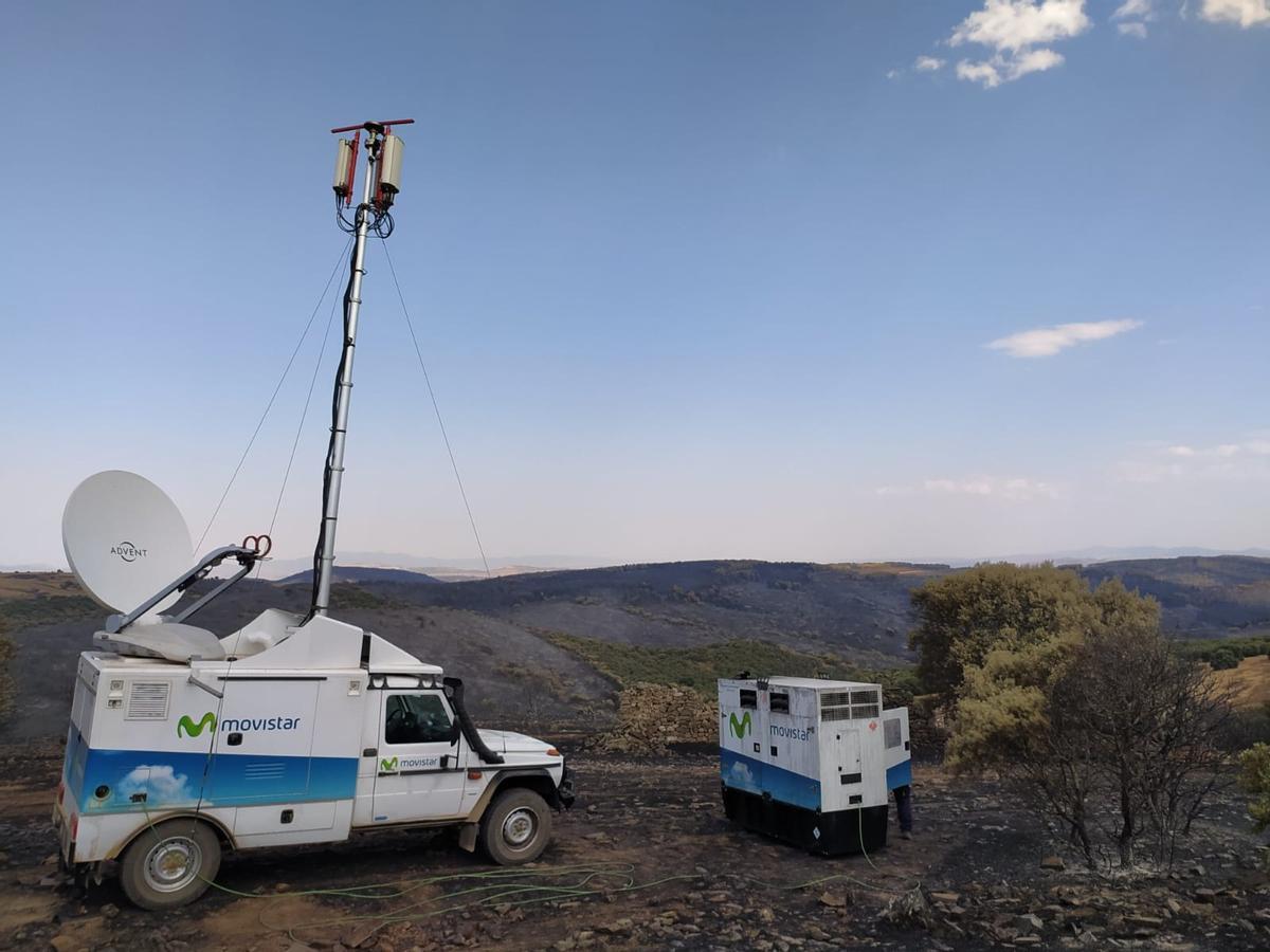 Unidad móvil de conectividad 5G de Telefónica.