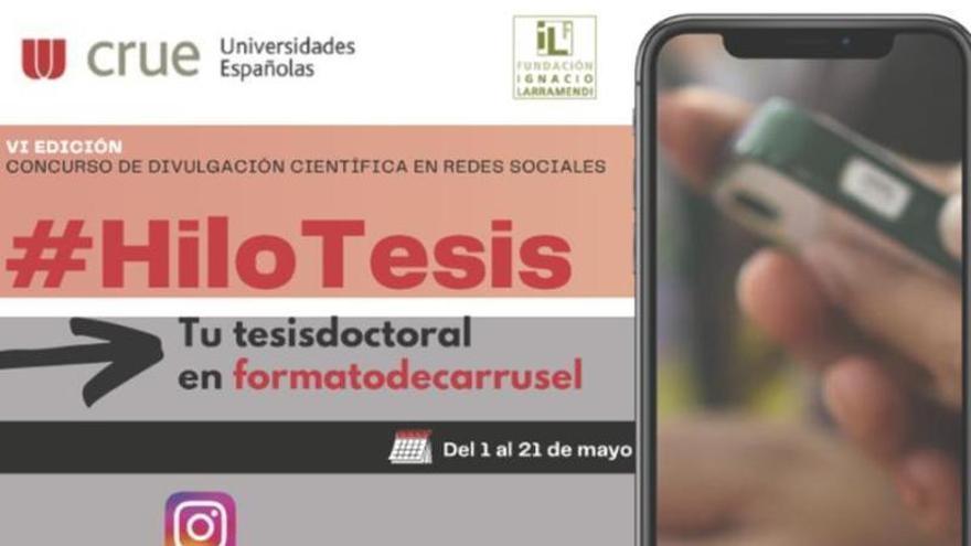 La UMU se suma a la VI edición del concurso «#HiloTesis: tu tesis doctoral en redes sociales»