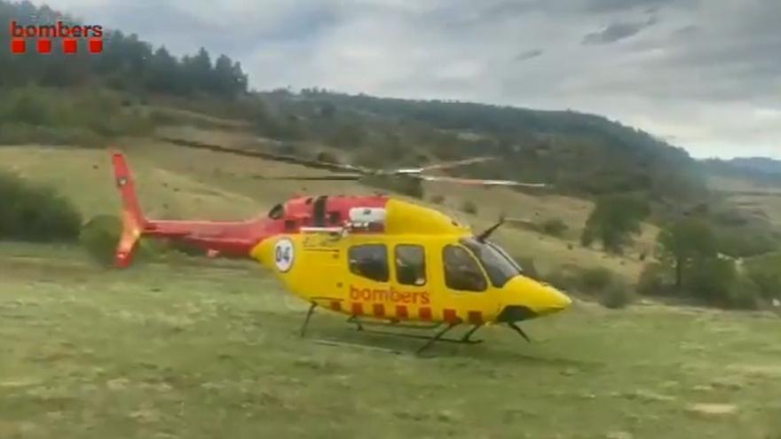 Rescat a un motorista accidentat a Alàs