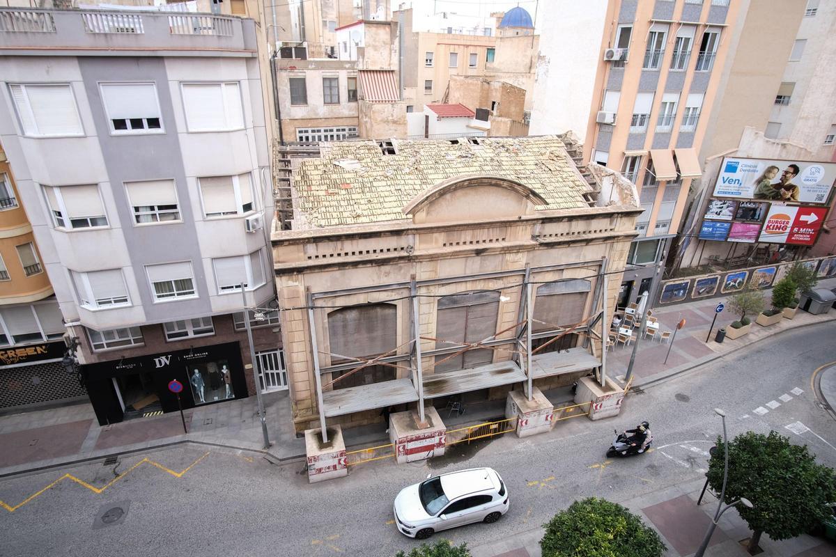 Una vista del edificio de El Progreso, que está apuntalado desde hace años.