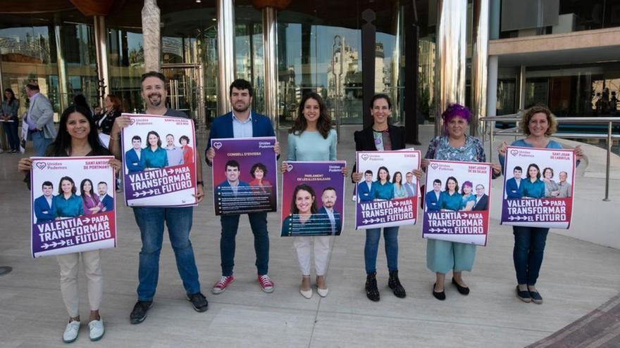 Imagen de grupo de los candidatos de Unidas Podemos a las elecciones del 28M en Eivissa. | VICENT MARÍ