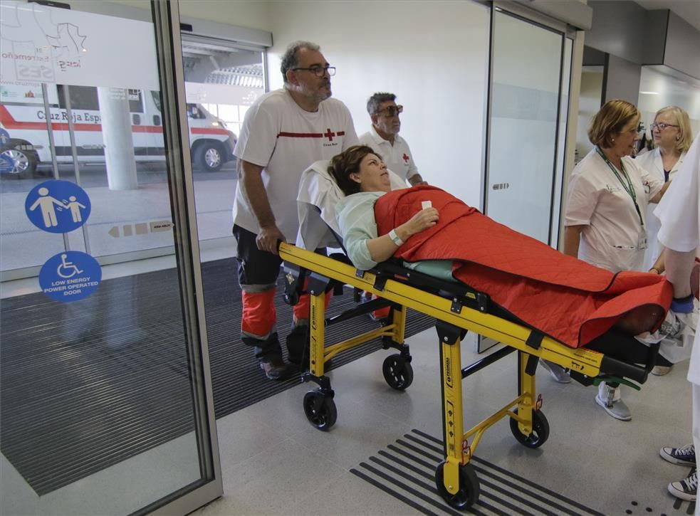 Traslado de pacientes al Hospital Universitario de Cáceres
