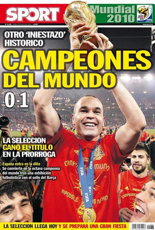 2010 - España conquista el Mundial de Sudáfrica con el histórico gol de Andrés Iniesta ante Holanda