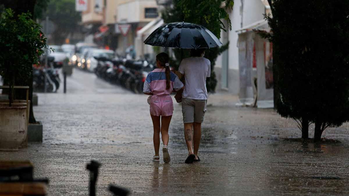 Imágenes de la lluvia torrencial en Ibiza y Formentera
