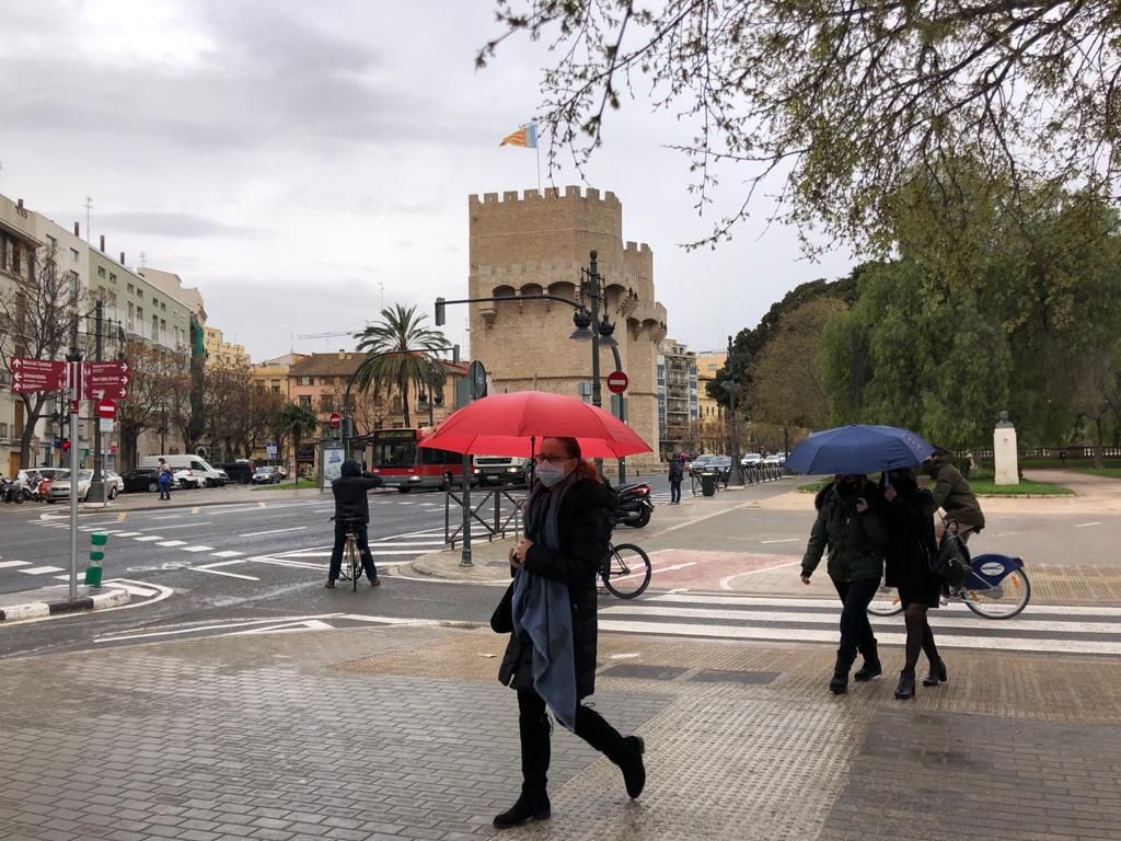 Lluvia en València: comienza la ola de frío del puente de San José