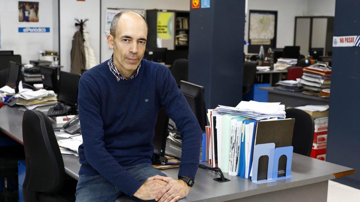 Javier Garcés, en una visita a las instalaciones de EL PERIÓDICO.
