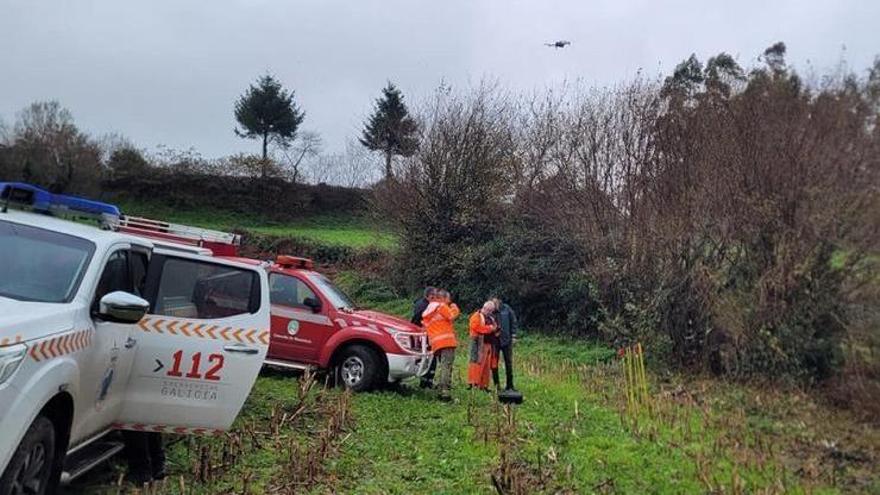 Imagen de archivo del operativo de búsqueda con dron en Mazaricos.