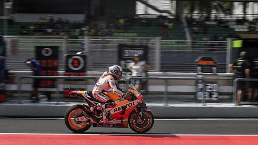 Marc Márquez, en el circuito de Sepang