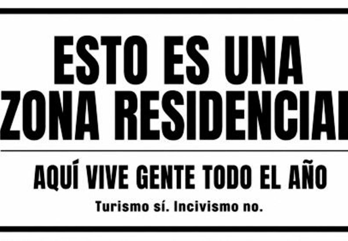 Carteles con mensajes en pro del civismo de Transformación Playa de Palma
