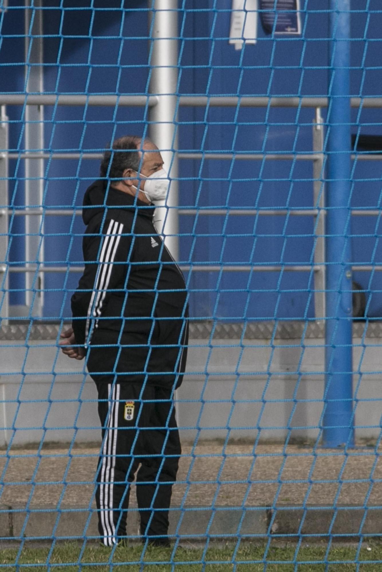 El entrenamiento del Oviedo tras la derrota ante el Albacete