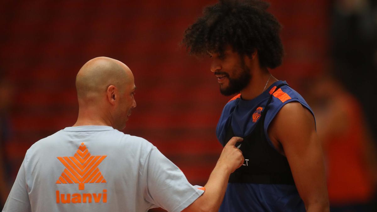 Peñarroya y Labeyrie en un entrenamiento de pretemporada