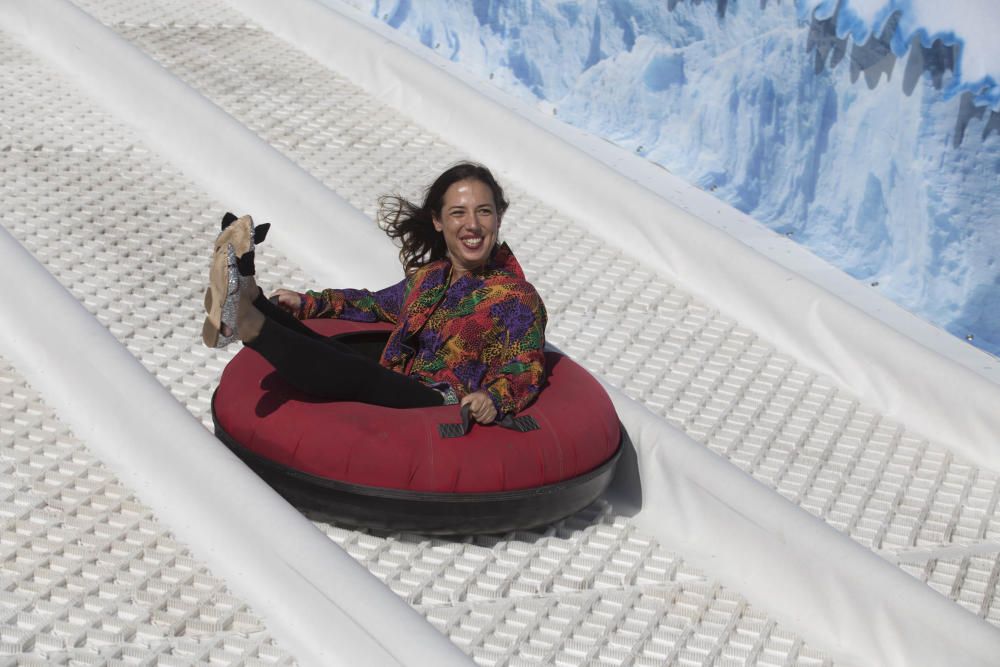 Inauguración del tobogán gigante en Santa Cruz de