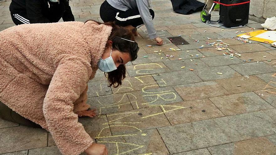 Protesta pel tancament de la cultura, fa uns dies a Girona.