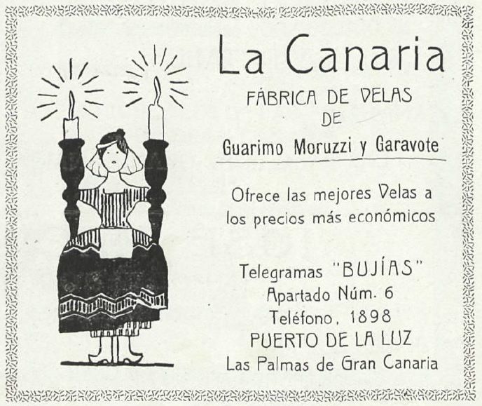 Propagando velas La Canaria.