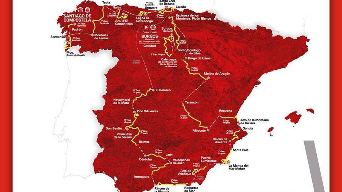 Una imagen del recorrido de la Vuelta a España 2021.