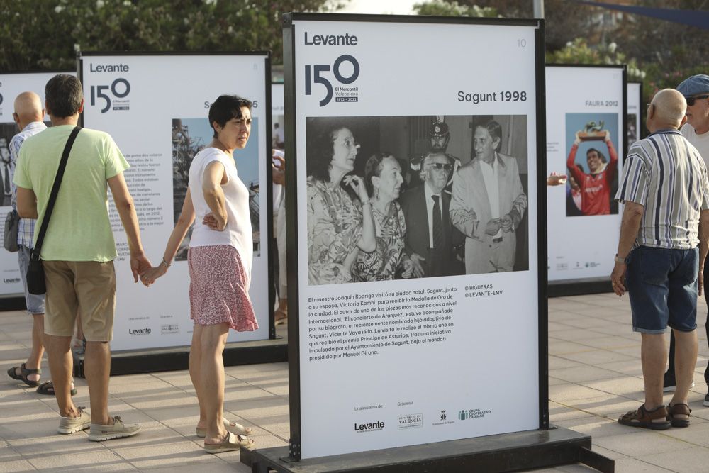 La exposición fotográfica de Camp de Morvedre, por el 150 aniversario de Levante-EMV, se traslada de Sagunt al Port de Sagunt.