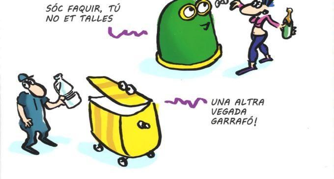 Dibujos de Ortifus para la campaña municipal 'València neta'.