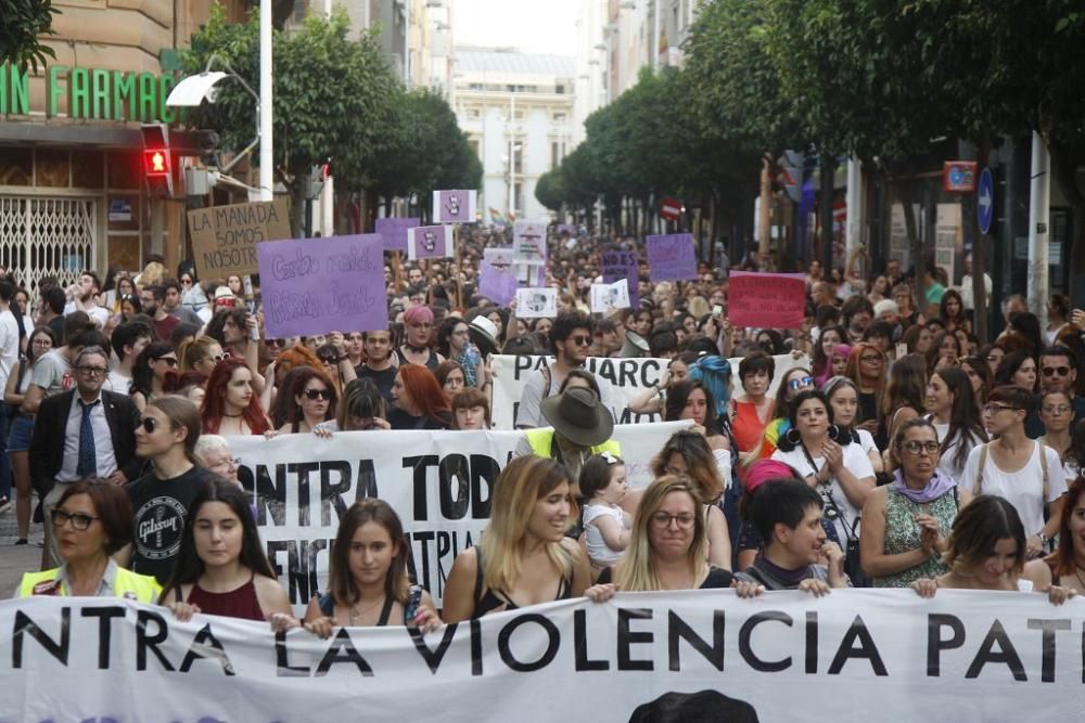 Protesta en Murcia contra la excarcelación de La Manada