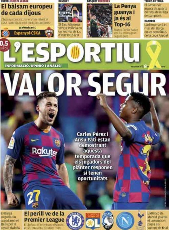 Las portadas del día en la prensa deportiva