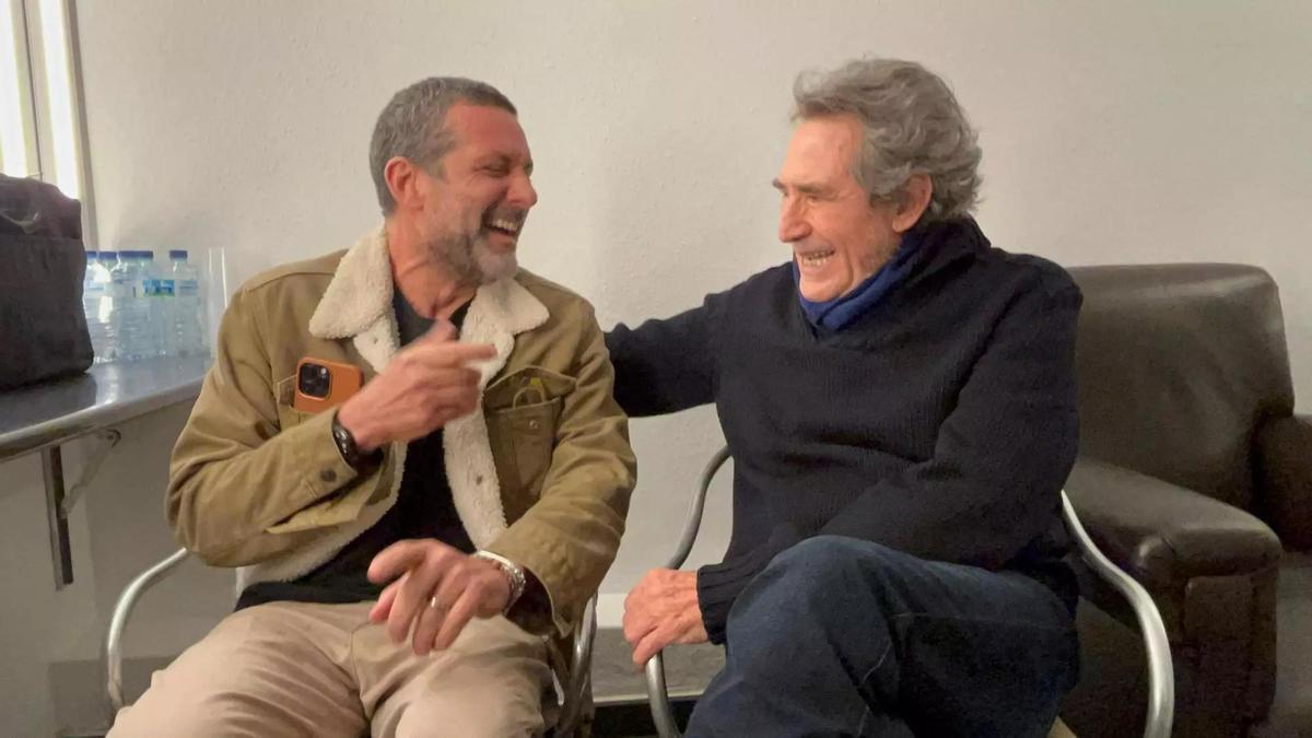 Jaime Anglada con Miguel Ríos en el Auditorium de Palma