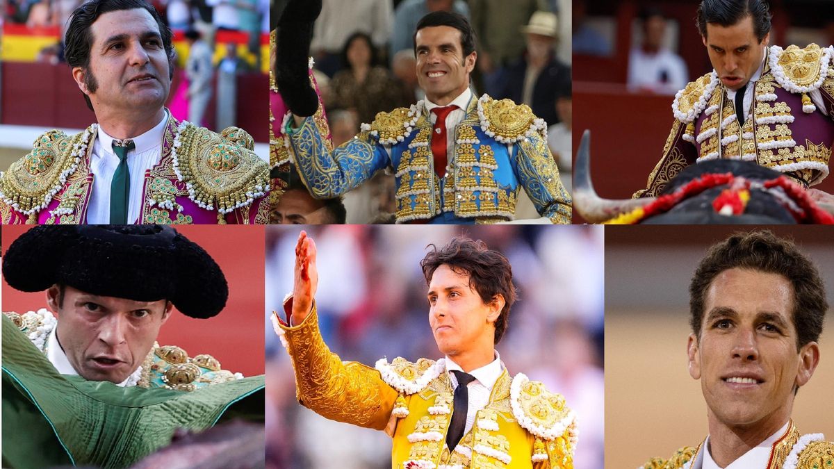 Morante de la Puebla, Emilio de Justo, Juan Ortega, Antonio Ferrera, Roca Rey y Ginés Marín.