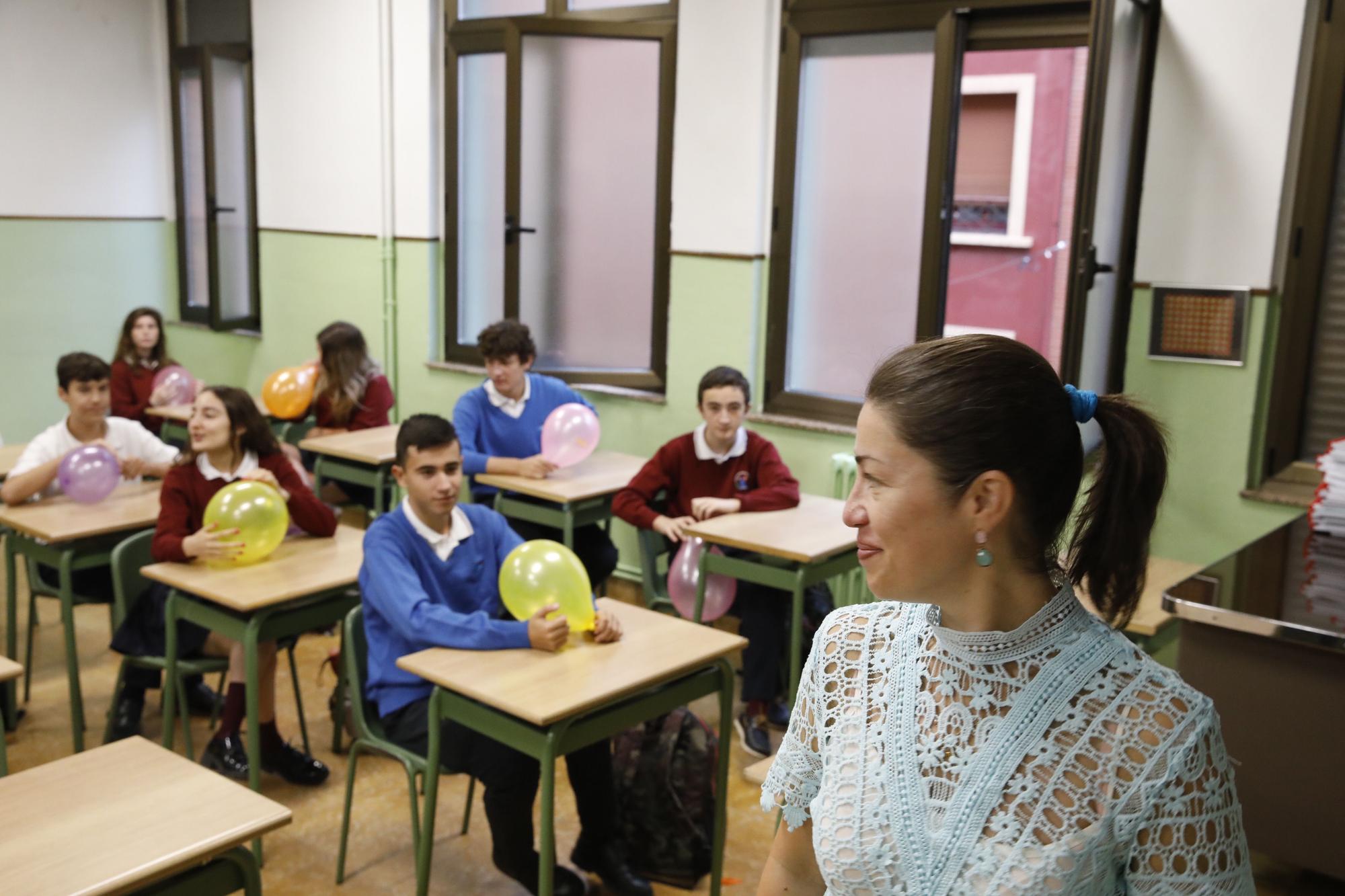 Inicio de curso en el colegio San Vicente de Paul, en Gijón