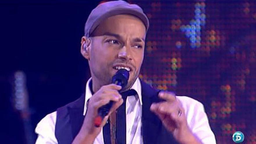 El cantante durante una actuación en &#039;La Voz&#039;