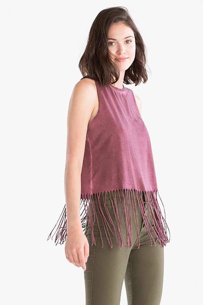Camiseta sin mangas con flecos, de C&A