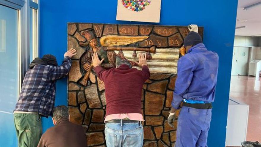 Imagen del mural en Soutelo.