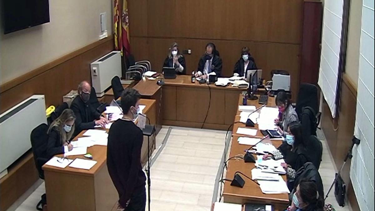 Captura de pantalla de la declaració de Roger Aguayo al judici que se celebra a l&#039;Audiència de Barcelona.