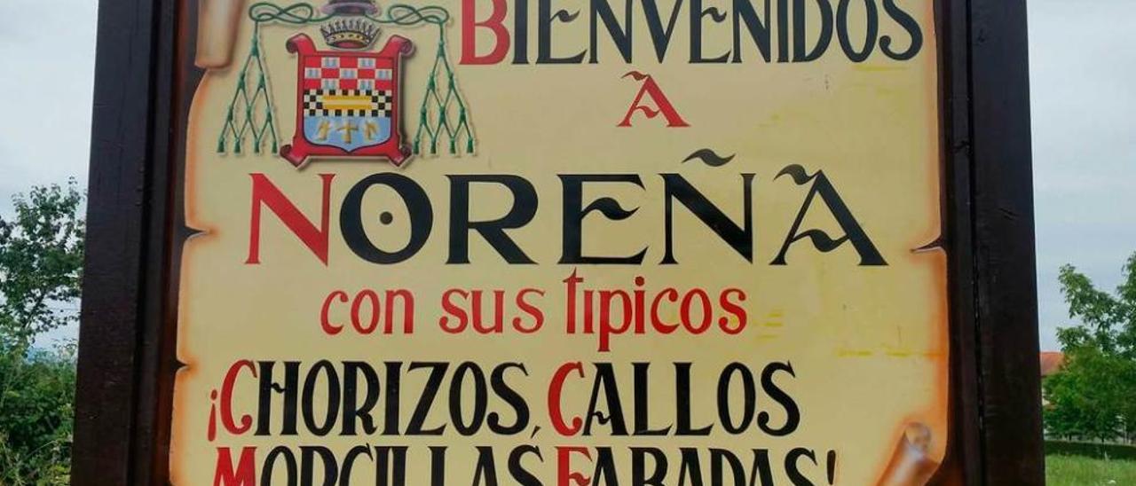 Uno de los históricos carteles de Noreña.