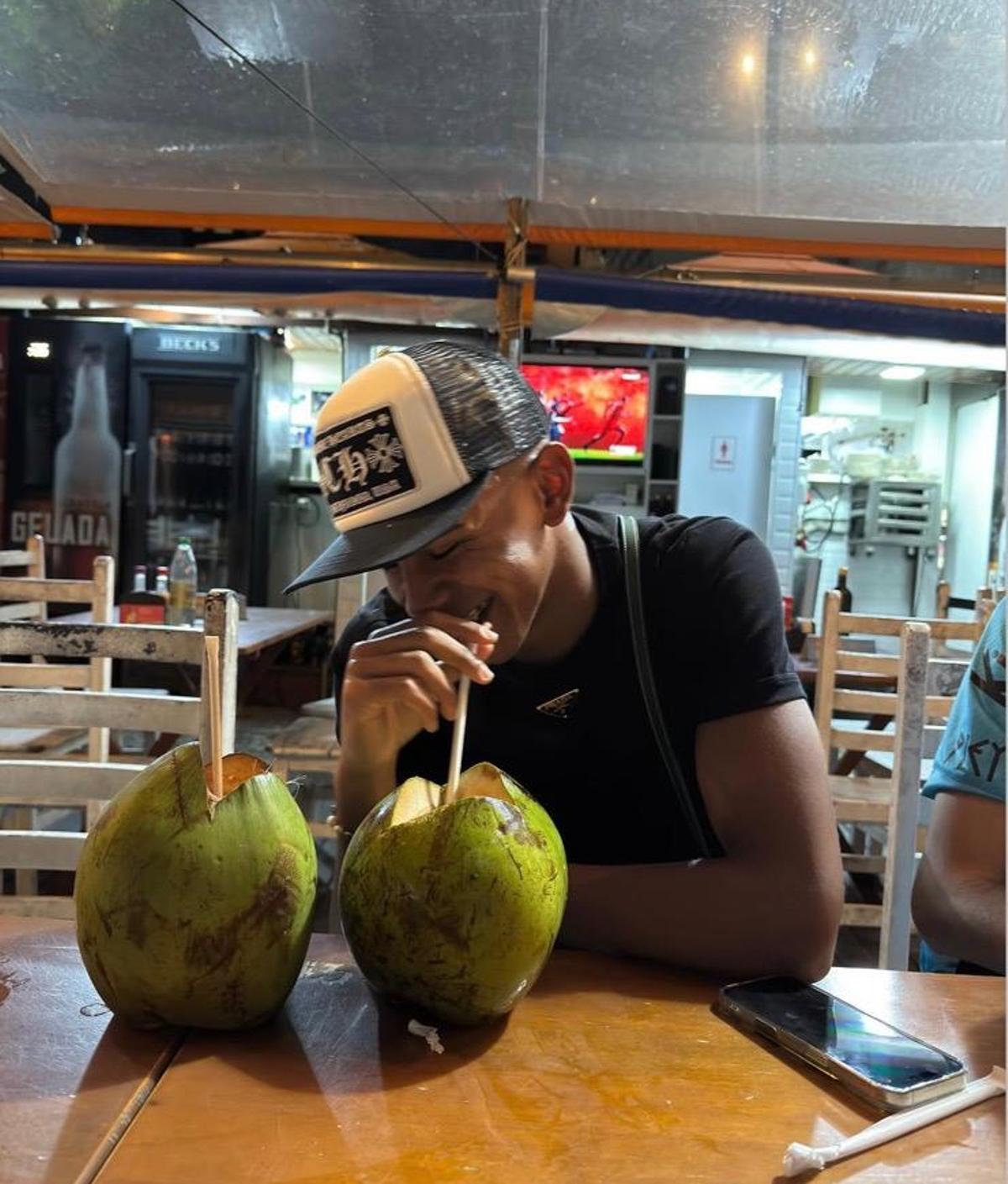 Lamine Yamal, de vacaciones en Brasil.