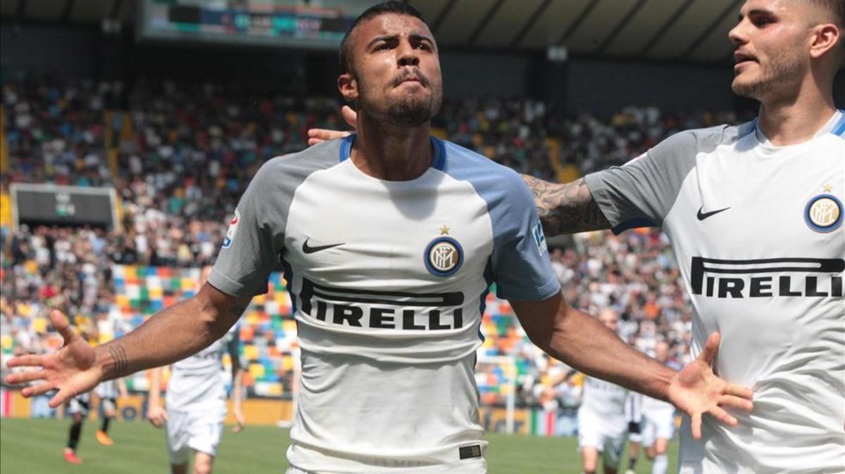 Rafinha, en un partido con el Inter