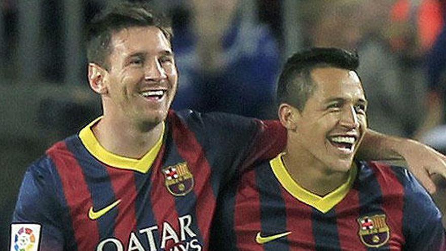 Messi y Alexis, durante el pasado Barcelona-Athletic.