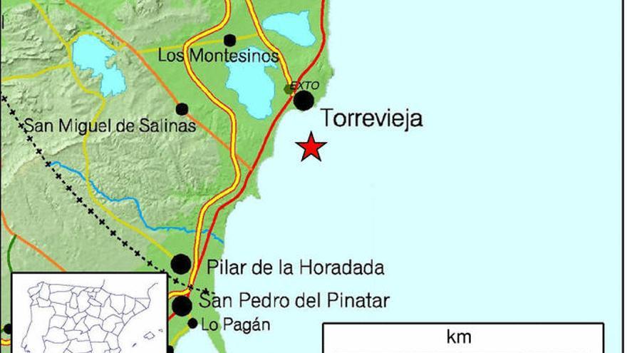 Un terremoto de 1,8 grados se deja sentir en Torrevieja