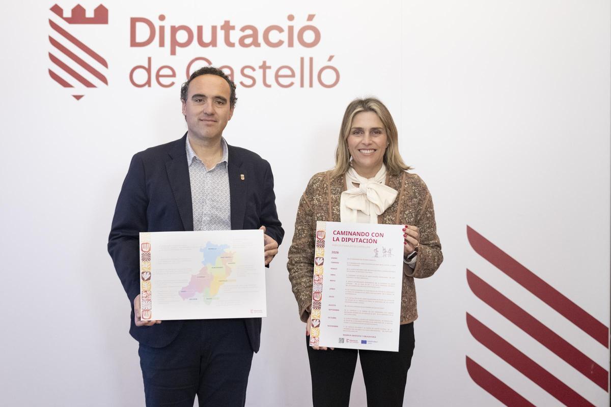 La presidenta de la Diputación, Marta Barrachina, con el diputado de Medio Natural, José María Andrés.