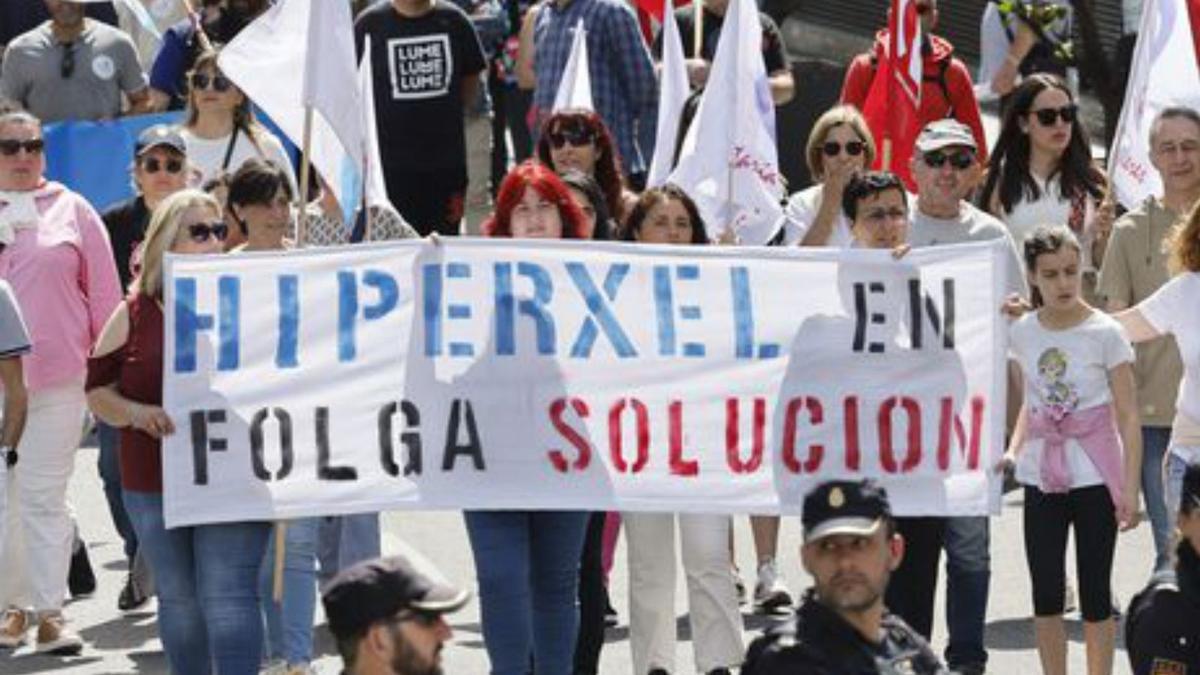 Trabajadoras de Hiperxel. |   // R. G.
