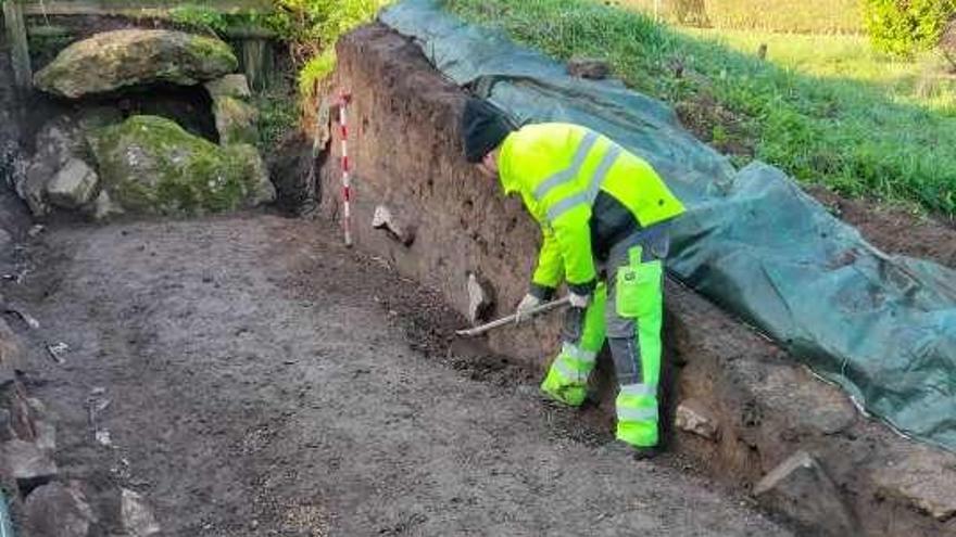 Obras en el área dolménica de San Pablo.