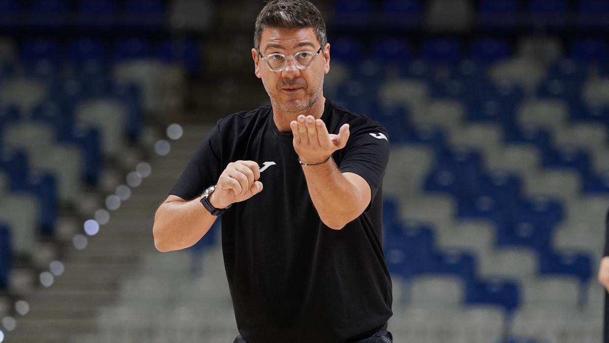 Fotis Katsikaris, durante un entrenamiento.