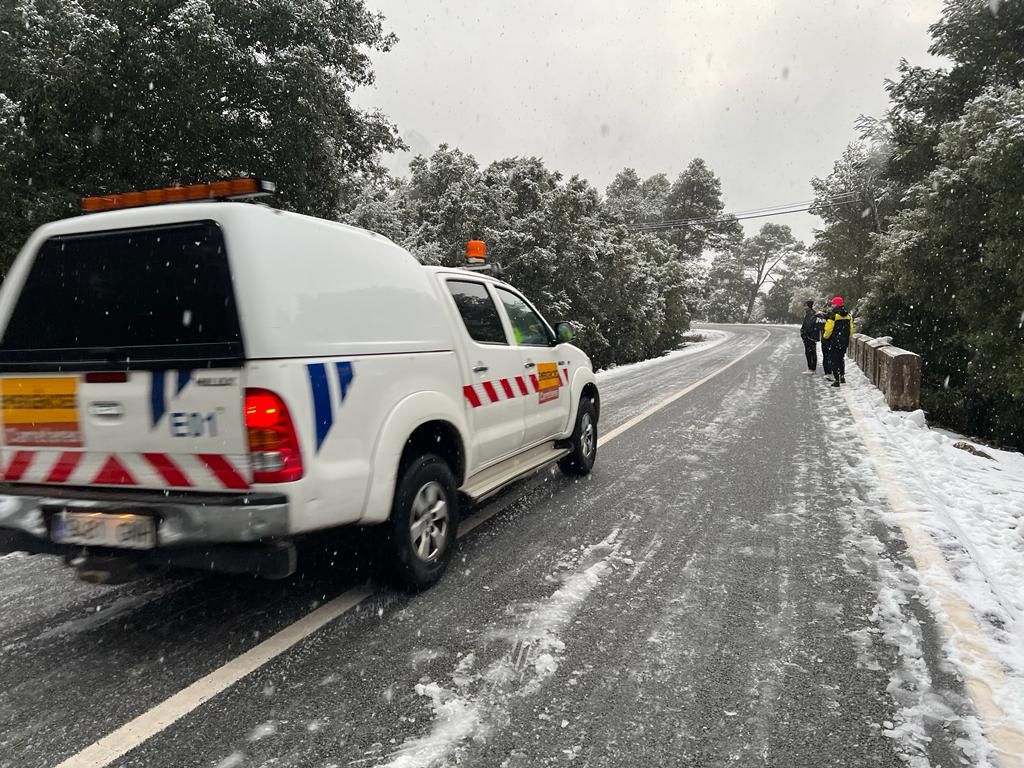 Mallorca registra la mayor nevada en cinco años