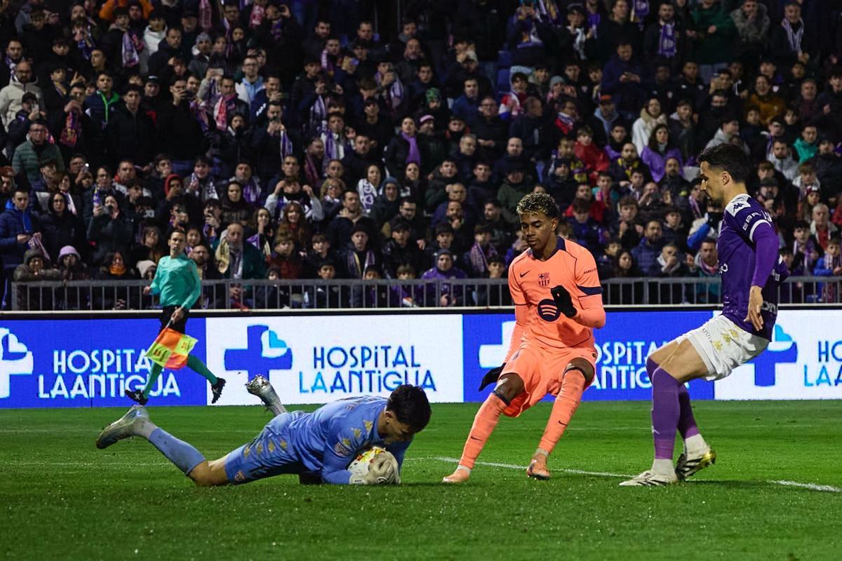 Lamine, en el partido ante el Guadalajara