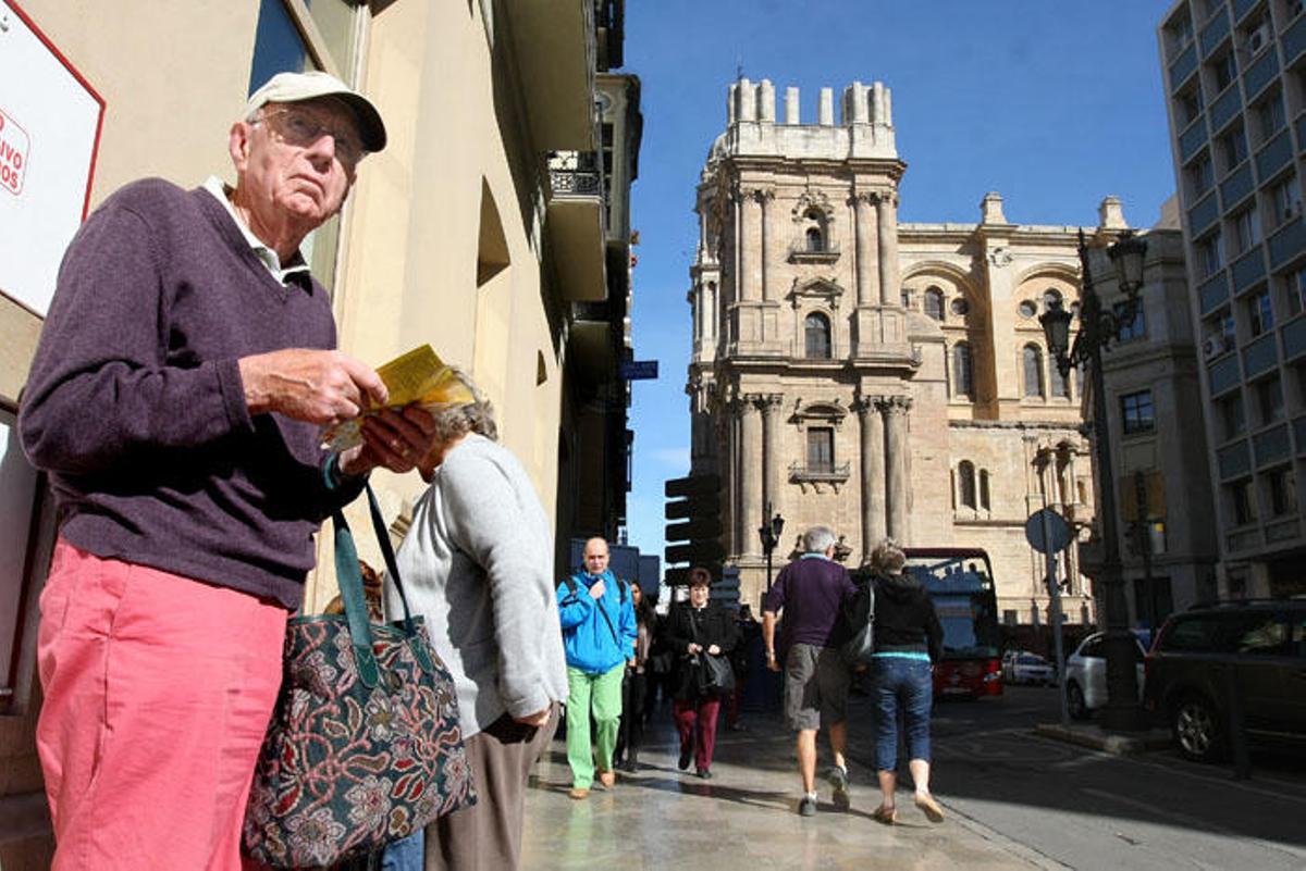 Turistas en el centro de Málaga.
