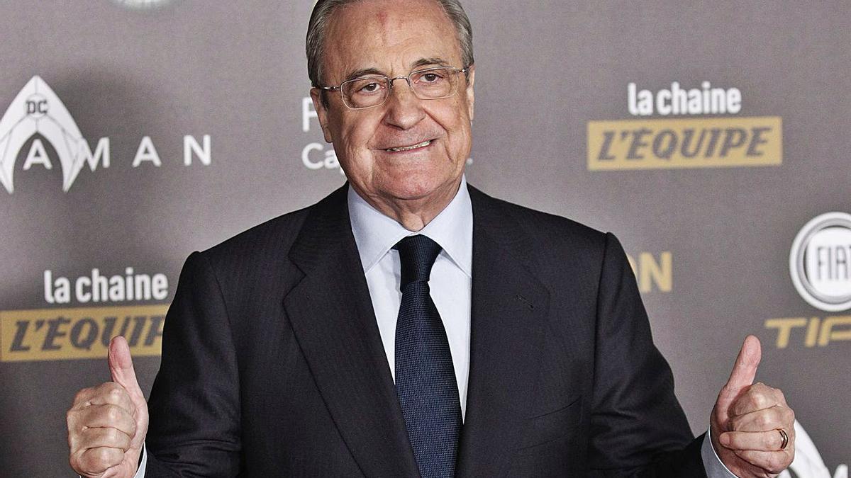 Florentino Pérez, presidente del Real Madrid y de la Superliga. | EFE/YOAN VALAT