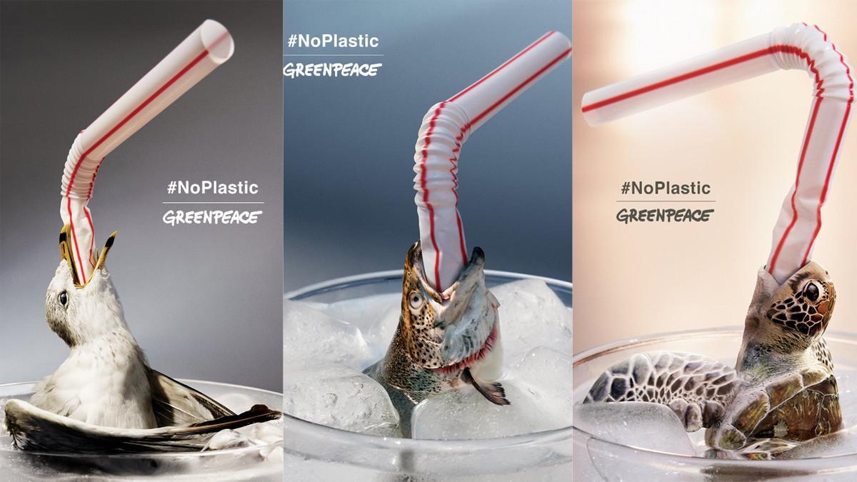 Campaña de Greenpeace España contra el consumo de pajitas de plástico. Campaña de Greenpeace España contra el consumo de pajitas de plástico.
