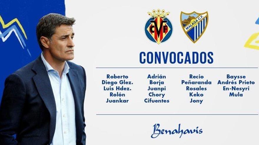 Málaga CF: Liga Santander: Mula, Jony y Diego González, las novedades de  Míchel para ir a Villarreal