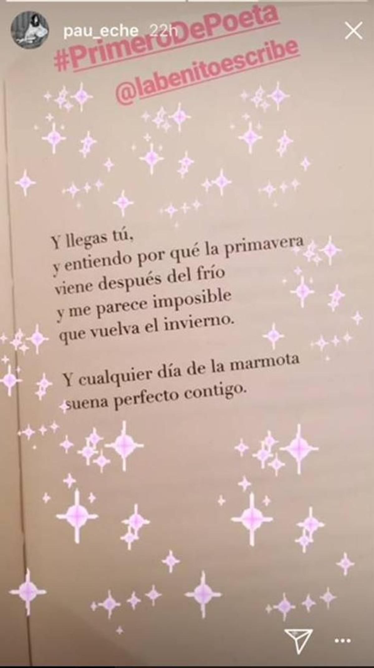 Poema de Paula Echevarría